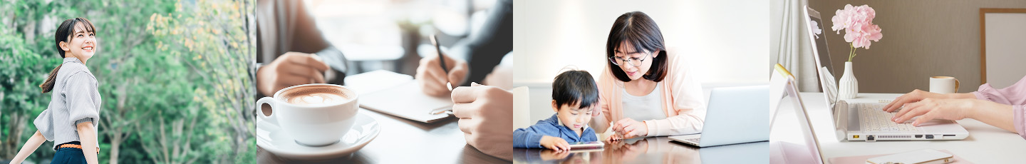 お客様との様子を写した4枚の写真